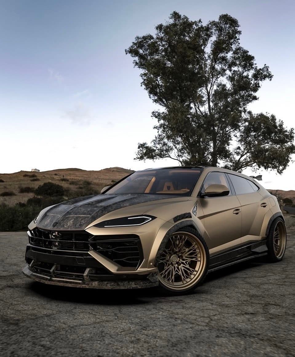 Bronze Lamborghini Urus with Waido kit by Custom Car Garage Miami (07)