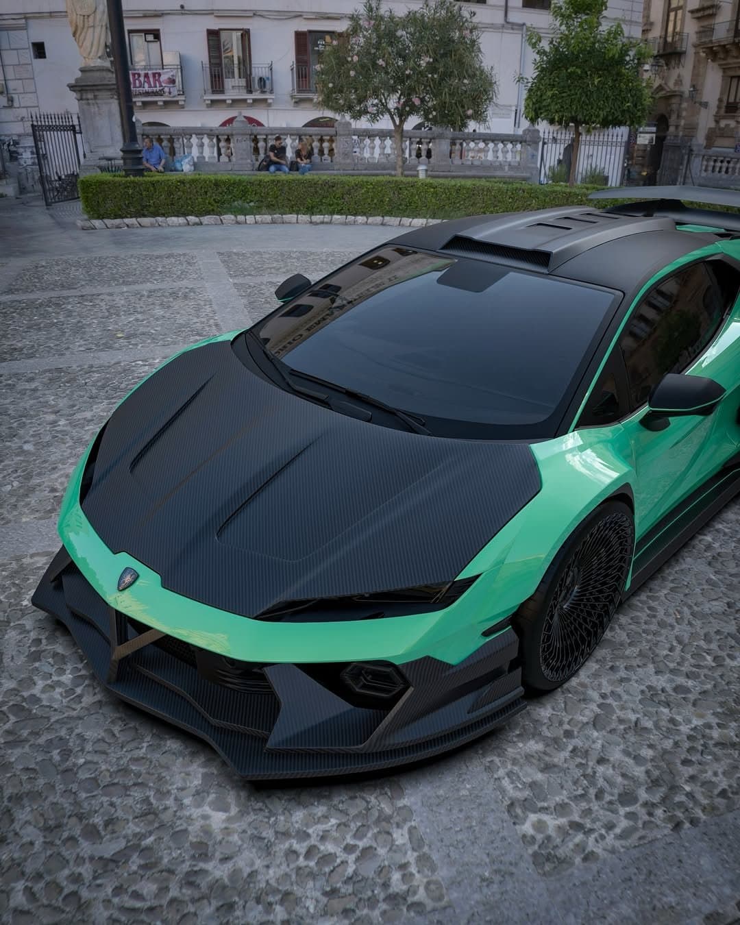 Mint Lamborghini Huracán with Waido kit, shot in Sicily, by Custom Car Garage Miami (53)